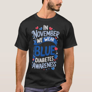 Camiseta Em novembro, Vestimos a consciência da diabetes az