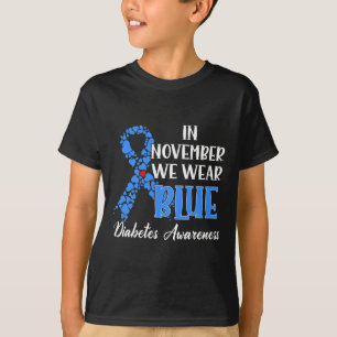 Camiseta Em novembro, Vestimos a consciência da diabetes az