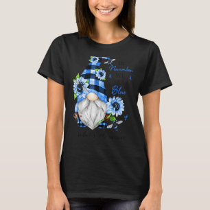Camiseta Em novembro, Vestimos a consciência dos gnomos azu