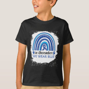 Camiseta Em novembro, Vestimos A Rib Azul Do Arco-Íris Azul