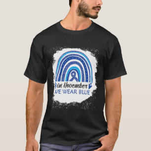 Camiseta Em novembro, Vestimos A Rib Azul Do Arco-Íris Azul