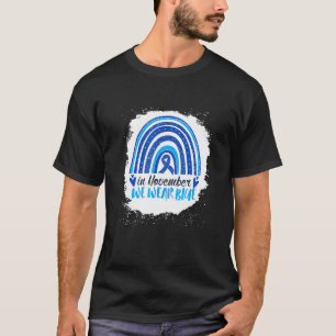 Camiseta Em novembro, Vestimos A Rib Azul Do Arco-Íris Azul