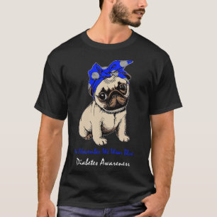 Camiseta Em novembro, Vestimos Awarenes à Diabetes Cachorro