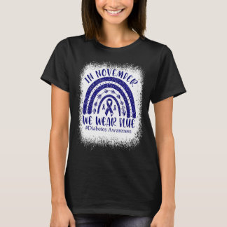 Camiseta Em novembro, Vestimos Blue Twinkle Rainbow .co