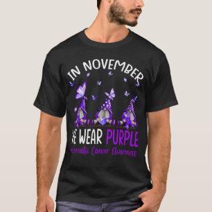 Camiseta Em novembro Vestimos Câncer de pâncreas Roxo