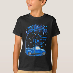 Camiseta Em novembro, Vestimos Diabetes Azuis De Borboleta