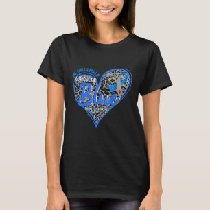 Camiseta Em novembro Vestimos Diabetes Leopardo Azul