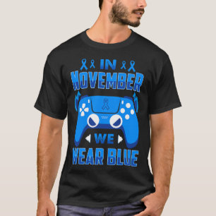 Camiseta Em novembro Vestimos Ga de Consciência da Diabetes