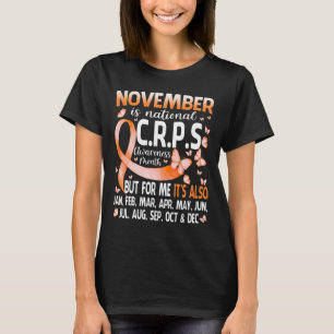 Camiseta Em Novembro Vestimos Laranja Fita Sensibilização M
