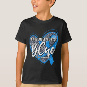 Camiseta Em novembro, Vestimos Mês de Consciência da Diabet