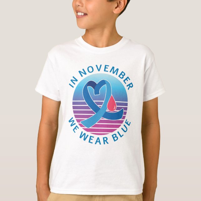 Camiseta Em novembro Vestimos mês de conscientização para a (Frente)