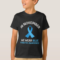 Em novembro, Vestimos o apoio à diabetes azul