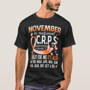 Camiseta Em novembro, Vestimos o Orange Ribbon CRPS Sensibi