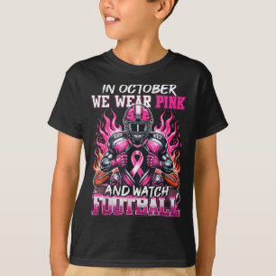 Camiseta Em Outubro Nós Usamos Futebol Rosa Conscientização