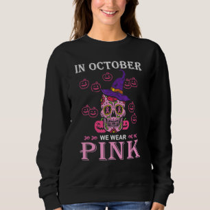 Camiseta Em Outubro Usamos Caveira de Açúcar Rosa