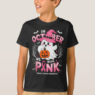 Camiseta Em Outubro Usamos Nk Piada de Halloween Fantasma P