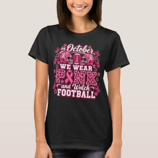 Camiseta em outubro usamos rosa e assistimos futebol leopar