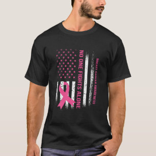 Camiseta Em outubro, Vestimos a bandeira rosa dos Estados U