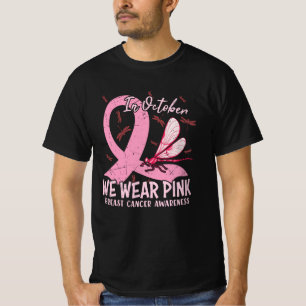 Camiseta Em outubro, Vestimos a consciência cor-de-rosa do