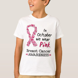 Camiseta Em outubro, vestimos a consciência cor-de-rosa do 