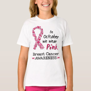 Camiseta Em outubro, vestimos a consciência cor-de-rosa do 