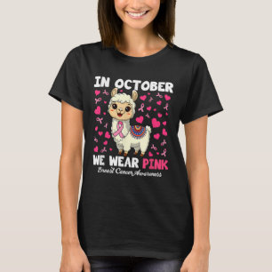 Camiseta Em outubro, Vestimos a consciência cor-de-rosa do
