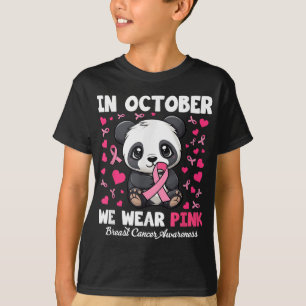 Camiseta Em outubro, Vestimos a consciência cor-de-rosa do
