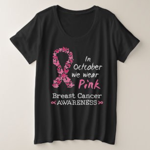 Camiseta Em outubro, vestimos a consciência cor-de-rosa do 