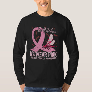 Camiseta Em outubro, Vestimos a consciência cor-de-rosa do