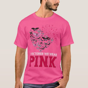 Camiseta Em outubro, Vestimos a consciência cor-de-rosa sob