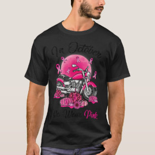 Camiseta Em outubro, Vestimos a consciência cor-de-rosa sob