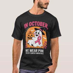 Camiseta Em outubro, Vestimos a consciência cor-de-rosa sob