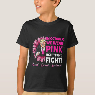 Camiseta Em outubro, Vestimos A Luta Rosa Contra O Cancer D
