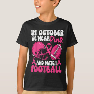 Camiseta Em outubro, Vestimos A Sensibilização Do Cancer Da