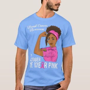 Camiseta Em outubro, Vestimos a Sensibilização do Cancer de