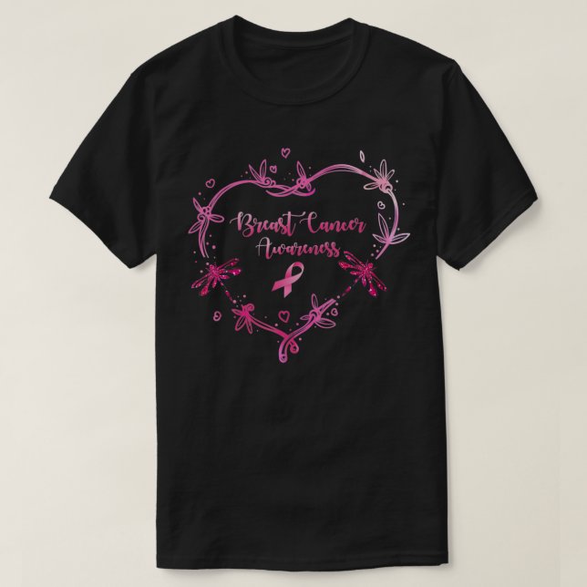 Camiseta Em outubro, Vestimos a Sensibilização do Cancer ro (Frente do Design)