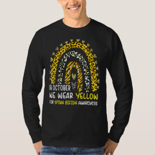 Camiseta Em Outubro Vestimos Amarelo Para Spina Bifida Awar
