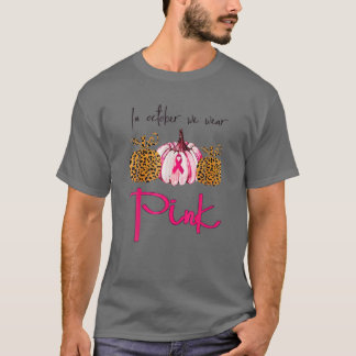 Camiseta Em outubro Vestimos Bomba-Leopardo-do-Cancer Rosa