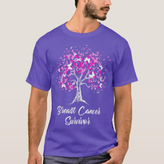 Camiseta Em outubro, Vestimos Borboletas Cor-de-rosa Ca