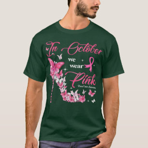Camiseta Em outubro Vestimos Borboletas Rosa Cancer