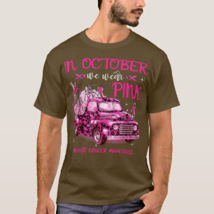 Camiseta Em outubro Vestimos Caminhão Rosa Rosa Hummingbrid
