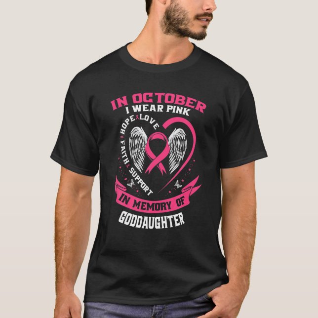 Camiseta Em outubro, Vestimos Cancer de Mama de Padrinha Ro (Frente)