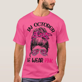 Camiseta Em outubro, Vestimos Cancer De Mama Rosa Midinha