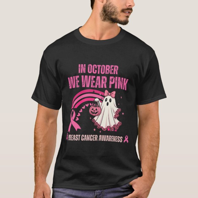 Camiseta Em outubro Vestimos Cancer Rosa (Frente)