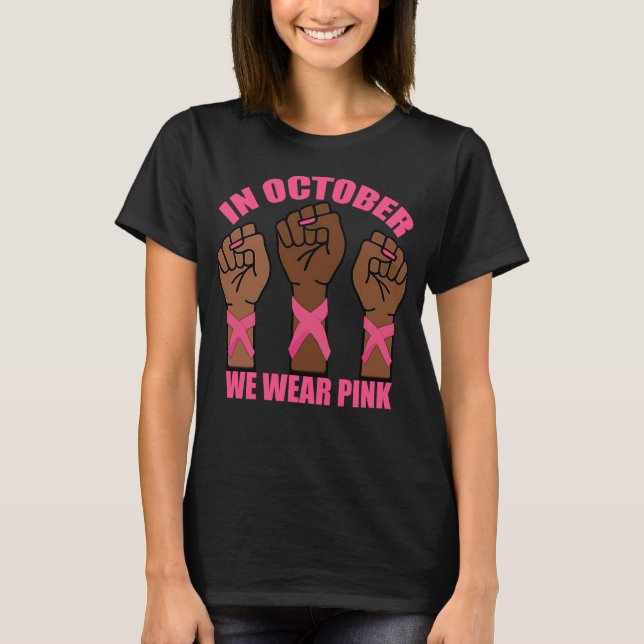 Camiseta Em Outubro Vestimos Cancer Rosa (Frente)