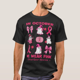 Camiseta Em outubro, Vestimos Fantasmas Frescos De Cancer D