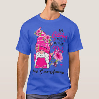Camiseta Em outubro Vestimos Gnomo Rosa Cancer Mama Awaren