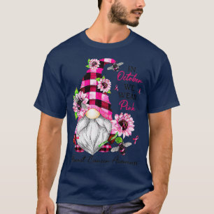 Camiseta Em outubro Vestimos Gnomo Rosa Cancer Mama Awaren