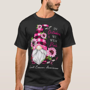 Camiseta Em outubro Vestimos Gnomo Rosa Cancer Mama Awaren