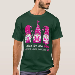 Camiseta Em outubro Vestimos Gnomo Rosa Cancer Mama Awaren